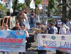 Buntut Dugaan Pelecehan Wartawan, PD IWO Indonesia Dan Organisasi Pers Lain Di Kabupaten Lahat Gelar Unjuk Rasa