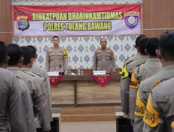 Polres Tulang Bawang Gelar Binkatpuan Bhabinkamtibmas, Kompol Kasyfi Sampaikan Pesan Penting