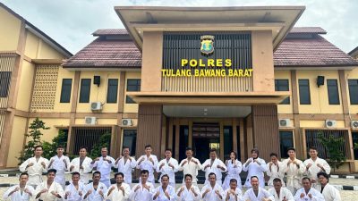 Asah Kemampuan Anggota, Polres Tulang Bawang Barat Gelar Latihan Beladiri Polri