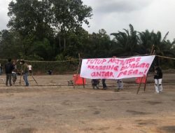 Massa Demo Tambang Batu Bara PT RMKO dan PT TBBE Di Gunung Megang – Muara Enim, Hingga Portal Jalan Hauling.