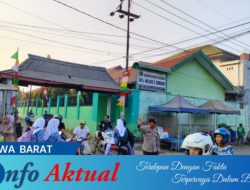 Anggota Polsek Arjawinangun Laksanakan PH pagi di jalan depan MTSN 03 Cirebon