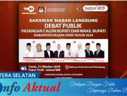Link Debat Calon Bupati Muara Enim 2024-2029