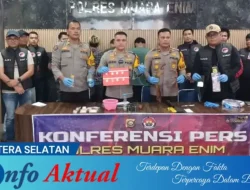Polres Muara Enim Grebek ‘Kampung Narkoba’ di Lubai Ulu, Empat Tersangka Diamankan