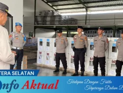 Polres Muara Enim Tingkatkan Pengamanan Logistik Pilkada 2024 di Gudang KPU