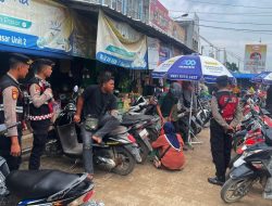 Samapta Polres Tulang Bawang Gelar Patroli Jalan Kaki di Pasar Unit 2, Ini Tujuan Utamanya