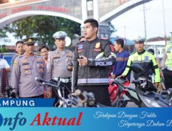 Polres Tulang Bawang Gelar Razia Aksi Balap Liar di Menggala, Puluhan Sepeda Motor Diangkut