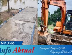 PJ  Sahmin S.H. Tiyuh Gunung Terang realisasi kan pembagunan rabat beton Tahun 2025