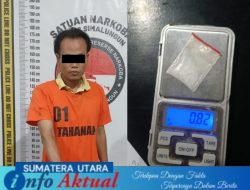Unit Intel Kodim 0207/Simalungun Amankan Seorang Pria Diduga Terlibat Kasus Narkoba Di Perdagangan Kabupaten Simalungun.