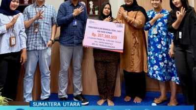 BRI Kanca Perdagangan Serahkan Klaim Asuransi Davestera Kepada Ahli Waris