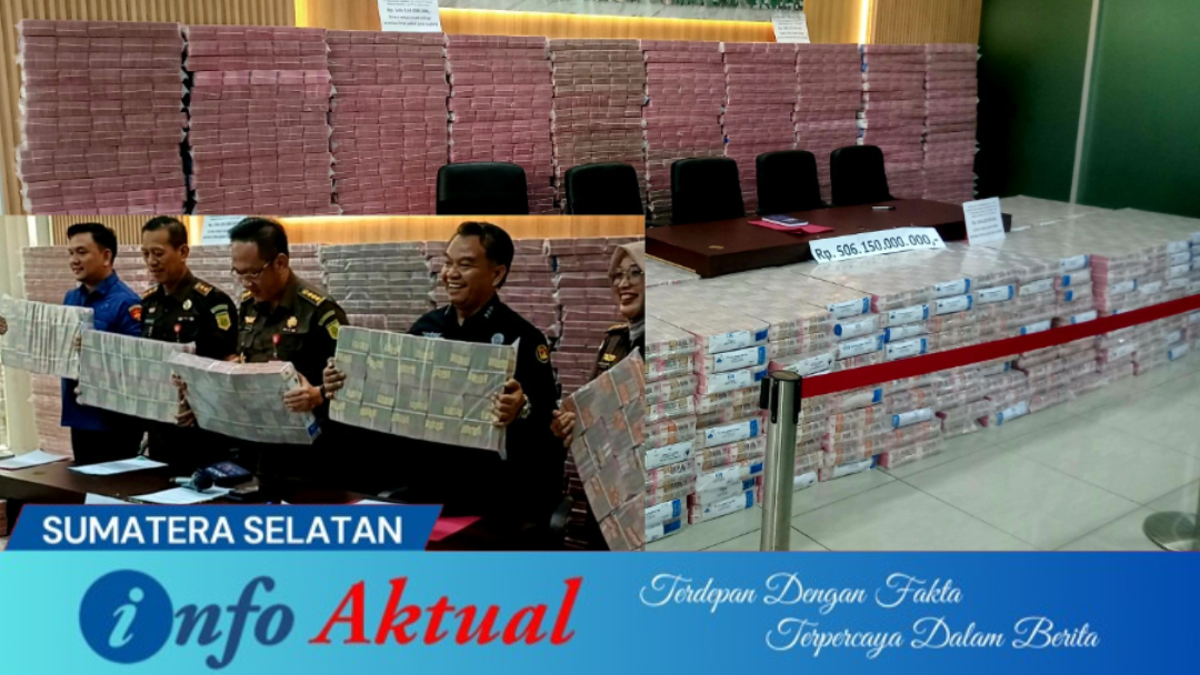 Kejati Sumsel menyita uang Rp506 miliar dalam kasus dugaan korupsi fasilitas kredit bank BUMN kepada PT BSS dan PT SAL.
