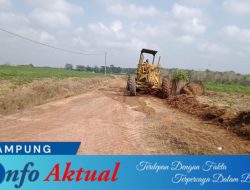 Kepala Tiyuh Dwi kora Jaya  lakukan Perawatan Jalan untuk Realisasi dana desa tahun 2025