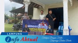 Polsek Gunung Agung, Laksanakan Pengamanan Ibadah Gereja Minggu Kasih Gereja GKMI Tiyuh Tunas Jaya