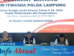 Tim Itwasda Polda Lampung, Gelar Audit Kinerja Tahap II TA. 2025 di Polres Tulang Bawang Barat