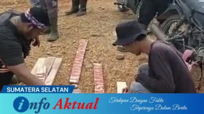 Warga desa Tanjung Aur patok tanah sengketa di luar Hak Guna Usaha (HGU) PT SMS.