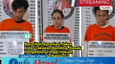 Bara Hati Apresiasi Jaksa Ester Lakukan Banding, Desak Pengadilan Tinggi Hukum Berat DJ Tata Nabila Cs