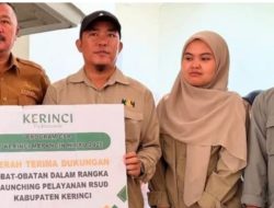 PT. KMH PLTA Kerinci memberi Bantuan Obat-obatan Dan Alkes Kepada RSUD Kabupaten Kerinci 