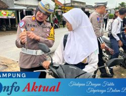 Operasi Zebra Krakatau 2025 Sat lantas Polres Tulang Bawang Barat Lakukan Penertiban Pengendara Dengan Pendekatan Edukatif Dan Humanis kepada pelanggar Lalu lintas