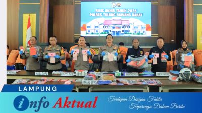 Kapolres Tulang Bawang Barat Pimpin Gelar Rilis Akhir Tahun 2025