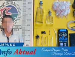 Satresnarkoba Polres Tulang Bawang Barat Amankan Seorang Pria Paruh Baya,Terkait Penyalahgunaan Narkotika