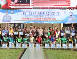Operasi Keselamatan Singgalang 2026, Polres Pasaman Barat Gelar Apel Bersama Ojek Online