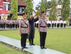Kapolres Pasaman Barat Pimpin Upacara Sertijab Kapolsek Kinali