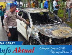 Brio Terbakar di Perempatan Krucuk Kota Cirebon