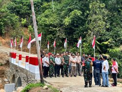 Jembatan Aramco Penghubung Pegambiran–Rura Patontang Rampung, Bupati dan Dandim Tinjau Lokasi