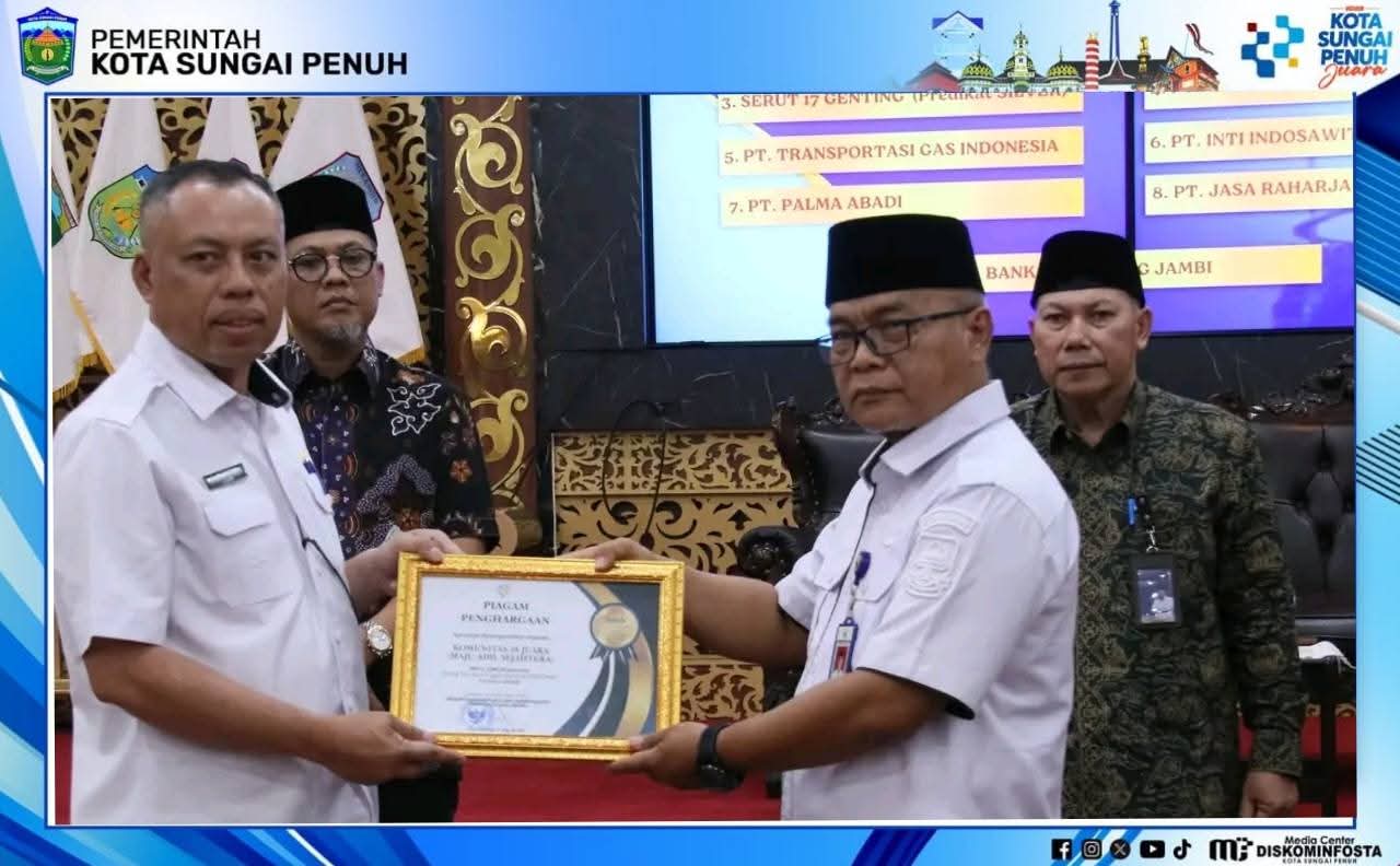 Kota Sungai Penuh Raih Penghargaan Nasional Percepatan Stunting