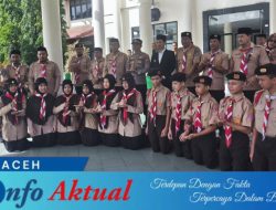 Bupati Aceh Barat Lepas 11 Kontingen Pramuka ke Seleksi Jambore Dunia di Polandia