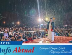 Diguyur Hujan, Jamaah Tak Bergeming, Tabligh Akbar di Meulaboh Berlangsung Penuh Haru