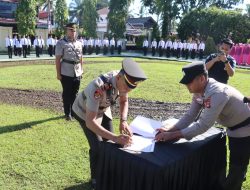 Kapolres Pasaman Barat Pimpin Upacara Pelantikan Dan Sertijab Kapolsek Pasaman