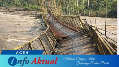 Miris! Siswa SDN Alue Lhok Terpaksa Belajar di Ruang Pustu Akibat Jembatan Rusak Parah