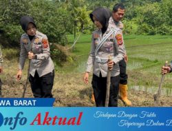 Dukung Program Ketahanan Pangan Nasional, Satlantas Polres Kuningan dan Dinas Pertanian Berkolaborasi di Desa Cibulan