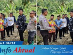 Dukung Ketahanan Pangan Nasional, Satlantas Polres Kuningan Monitoring Lahan Jagung Di Desa Cibulan