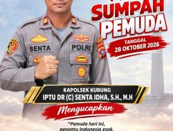 Kapolsek Kubung Polres Solok Polda Sumbar Iptu DR ( C ) Senta Idha S.H,. M.H Di Hari Sumpah Pemuda Mengajak Pemuda Perangi Narkoba
