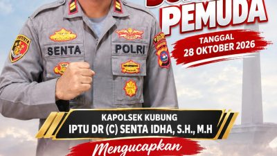 Kapolsek Kubung Polres Solok Polda Sumbar Iptu DR ( C ) Senta Idha S.H,. M.H Di Hari Sumpah Pemuda Mengajak Pemuda Perangi Narkoba