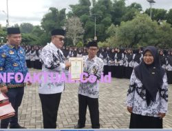 Walikota  Alfin Pimpin Apel HUT PGRI ke-80 dan Hari Guru Nasional